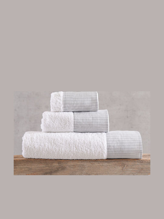 Rythmos Bath Towel Set 3 pcs Sand White-Grey We...