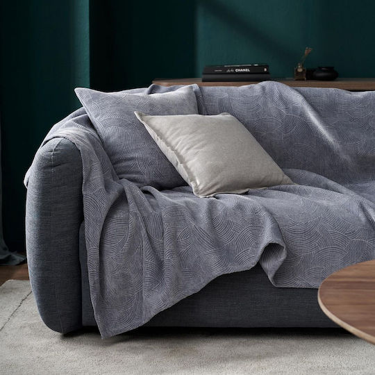 Gofis Home Nimbus Three-Seater Sofa Throw L180xW300cm Blue Grey
