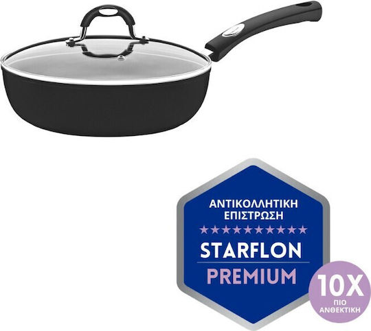 Tramontina Aluminum Pan with Lid with Non-Stick Coating 24cm Tramontina Aluminum Pan with Lid with Non-Stick Coating 24cm