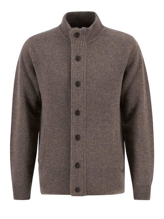 Barbour Men's Knitted Cardigan Dark Stone