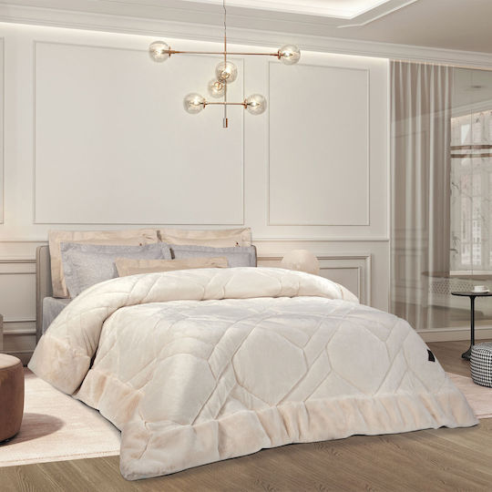 Greenwich Polo Club King Size Sherpa Comforter 240x250cm Premium 4461 Ivory 700 GSM 10.5 Tog