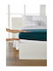 Living Home Finejersey Полудвоен Чаршаф с Ластик 130x200см Петролен