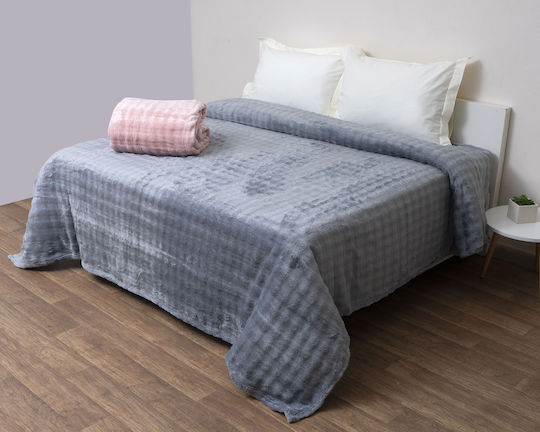 Anna Riska Fleece Blanket Double 220x240cm Light Grey
