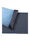 Anna Riska Set Cuvertură Matlasată King Size din Bumbac Satinat Blue-Dark Grey 220x240cm 3 Bucăți