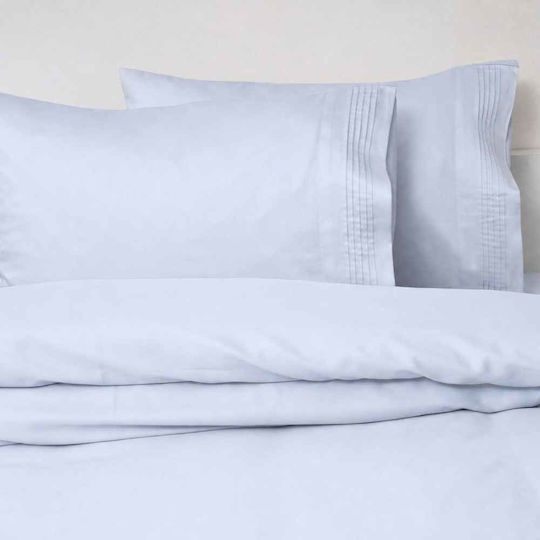 Anna Riska Set Cuvertură Matlasată King Size din Bumbac Satinat White 220x240cm 3 Bucăți