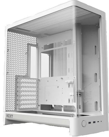 H6 Gaming Midi Tower Computer Case with Side Window White