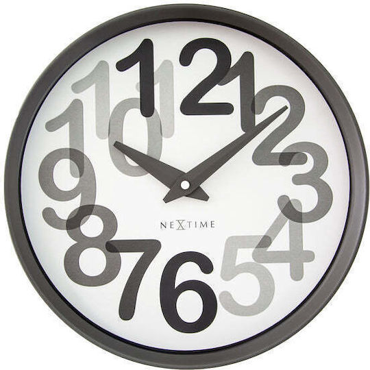 Nextime Αθόρυβο Ρολόι Τοίχου Πλαστικό Ø30cm