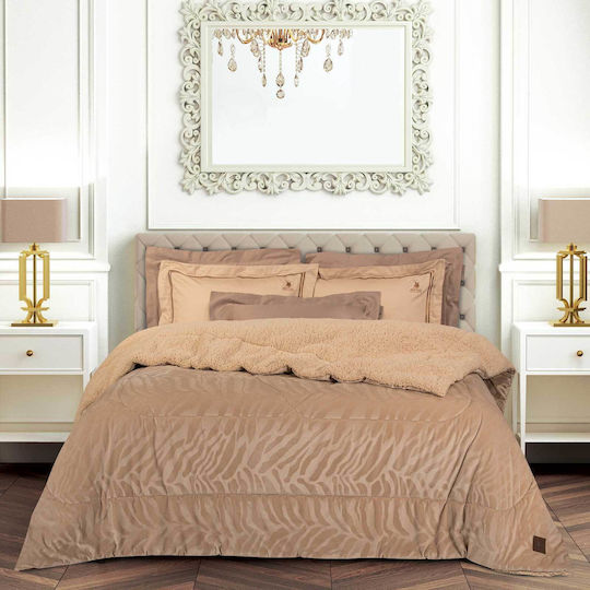 24home.gr Одеяло тип кувертюра за спалня 250x240 см, Бежово
