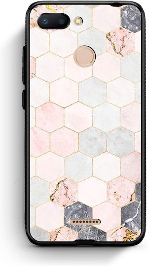 Smartfits Marble Hexagon Pink Xiaomi Redmi 6 Θήκη