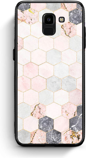 Smartfits Marble Hexagon Pink Samsung Galaxy J6 Θήκη