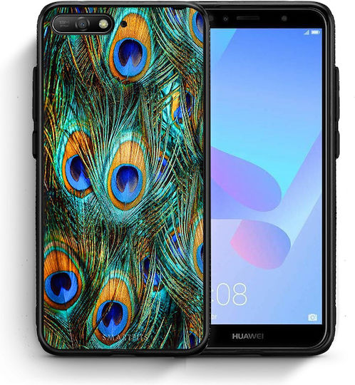 Калъф Smartfits с истински пера от паун за Huawei Y6 2018 и Honor 7a