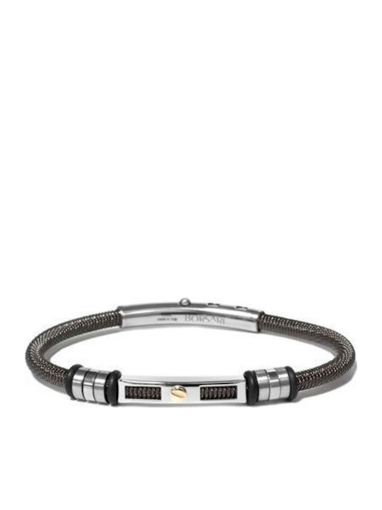 Borsari Men's Gold Plated Steel Bracelet