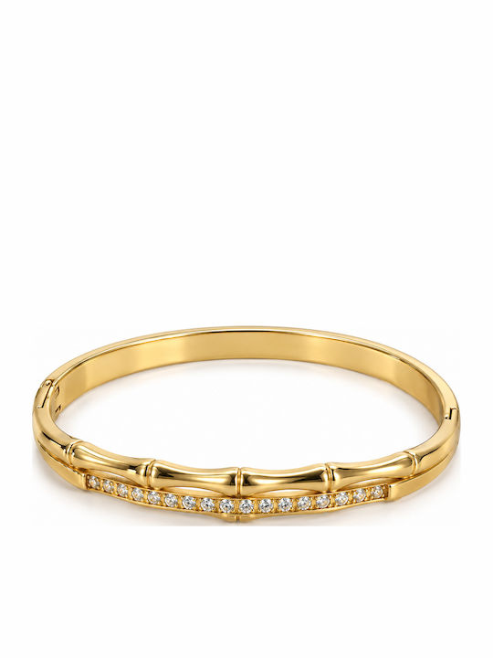 Kingleap Women's Gold Plated Steel Bangle Bracelet