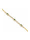 Ios Women's Rosette Bracelet in Gold-Plated Silver with Zircon 19cm