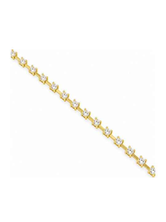 Ios Women's Riviera Bracelet in Gold-Plated Silver with Zircon