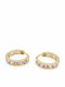 14K Gold Hoop Earrings with Zircon Sk147afr