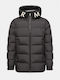 Schwarze Pufferjacke