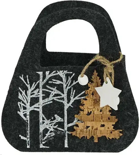Marhome Christmas Gift Bag Black 16x9x16cm 6 Pieces