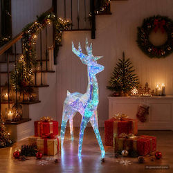 vidaXL Figurină de Crăciun Iluminată Ren 86 cm
