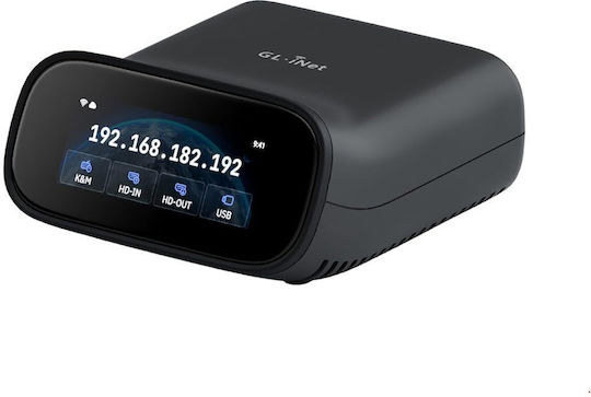 Remote Kvm Over Ip Device Gl.inet Comet Pro Gl-rm10 Wi-fi 6 4k@30fps Passthrough Two-way Audio 2.22-inch Touchscreen 32gb Emmc Tailscale Bios Access Self-hosted Black