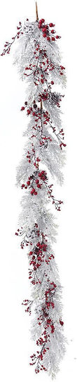 Schneebedeckte Weihnachtsgirlande 180 cm