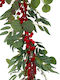 Weihnachtsgirlande aus Stoff, Grün, 165 cm