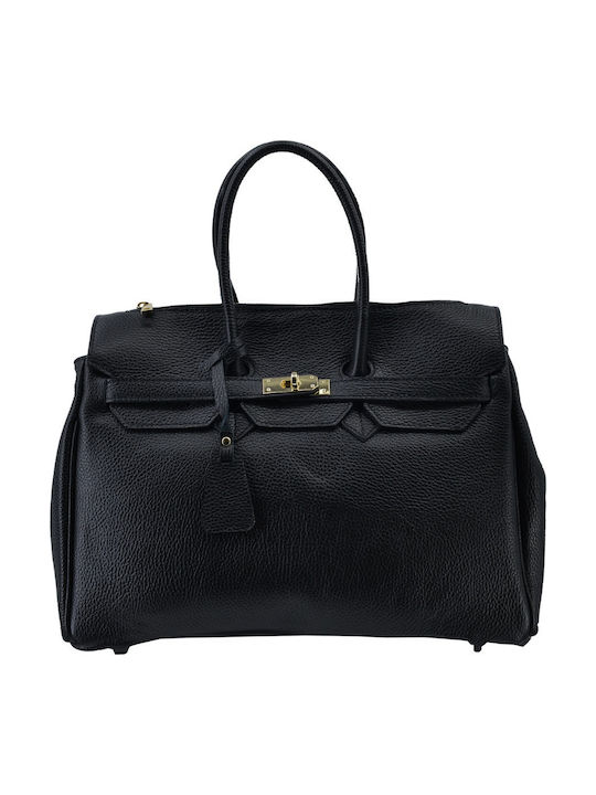 Schwarze Damen-Lederhandtasche