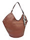 Dark Tabac Brown Leather Women's Shoulder Bag