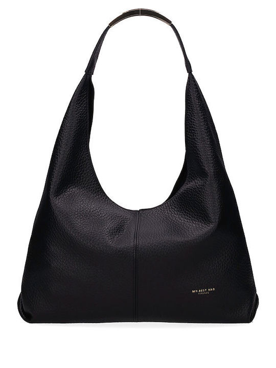 Women's Black Leather Shoulder Bag
