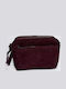 Women's Crossbody Bag Suede Burgundy