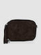 Aurora Women's Crossbody Bag Dark Brown Suede