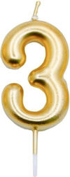 Birthday Κερί Γενεθλίων Αριθμός 3 3,2x6cm