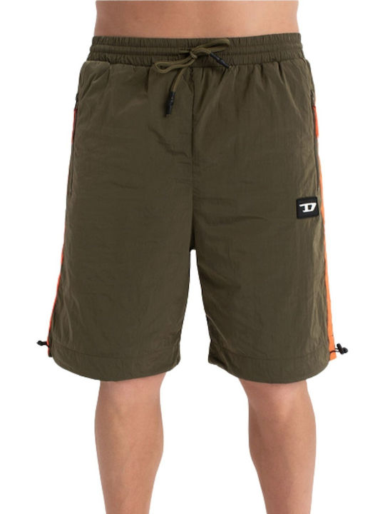 Diesel Αθλητική Ανδρική Βερμούδα Regular Fit Green