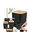 Yorkmills Set de Accesorii de Baie din Plastic Negru 6 Buc