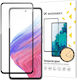 Wzk folie de protecție pentru ecran Samsung Galaxy A54 A546, sticlă securizată Full Glue, neagră