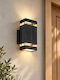 GloboStar Quatro Wall-Mounted Outdoor Light GU10 IP65 Double Beam 11x13x21.5cm