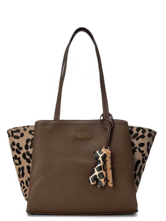 Damen-Schultertasche Taupe