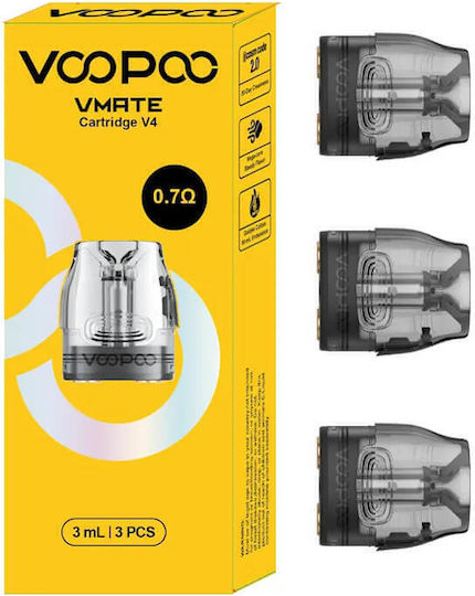 Voopoo Pod-Ersatzteile 3 Stück 3 ml mit Heizwendel 0,7 Ohm