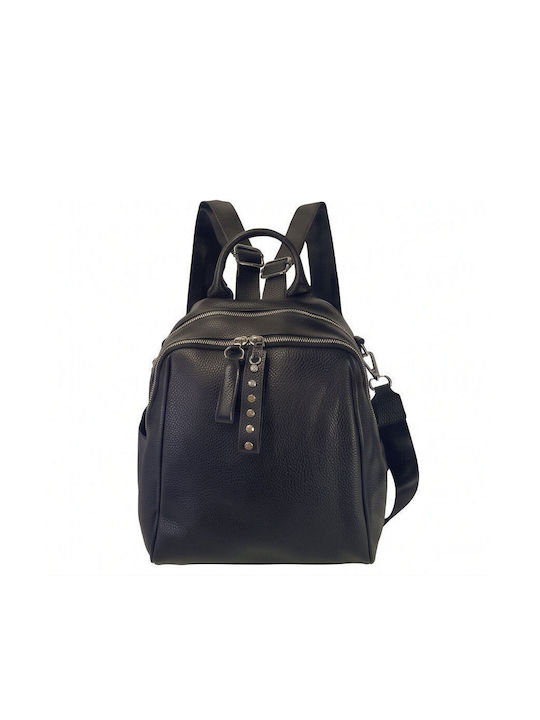 Set Aus Leder Damen Clutch Schwarz