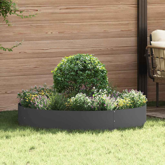 Flower Pot Rings 5 pcs Black 120 x 120 x 20 cm