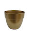 Set of 10 Pieces – Gold Plastic Flower Pot Orchidea Nowa Ø21x18cm 09-543 Gold