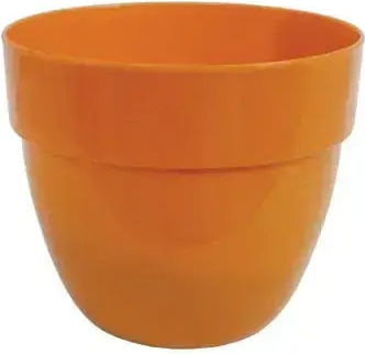 Set of 10 Pieces – Orange Plastic Flower Pot Orchidea Nowa Φ12x10cm 09-540 Orange