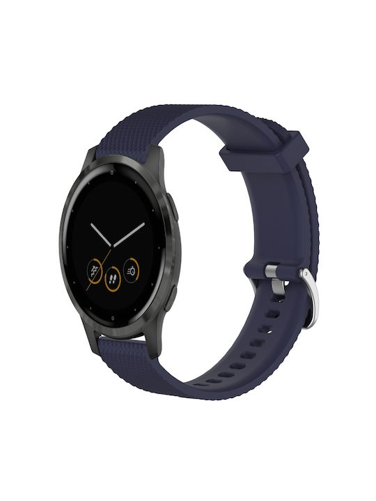 Garmin Vivoactive 4s 18mm Каишка За Часовник Силиконова С Диамантена Текстура Синя