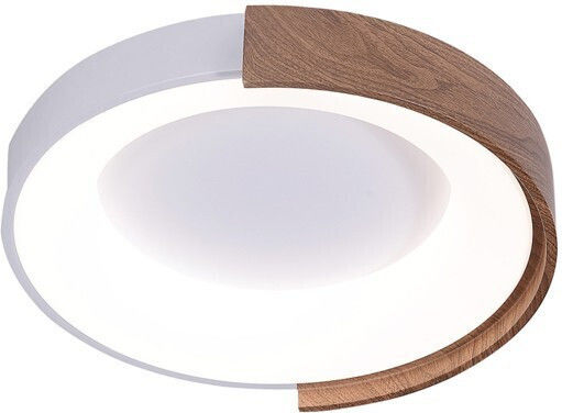 Φωτιστικο Οροφης Μεταλλο Led 32w 3200lm 3cct 3000κ-4000k-6500k Φ500mm Λευκο-ξυλο Arte Illumina Yoru 144-51068 Eurolamp 144-51068