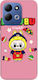 Xiaomi Redmi 17 Labubu Mario Pinkfarbene Silikon-TPU-Hülle
