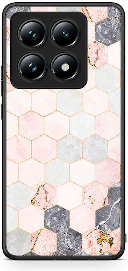 Smartfits Marble Hexagon Pink Xiaomi 14t Pro Θήκη