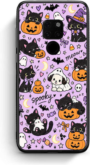 Smartfits Halloween Black Cats On Lilac Huawei Mate 20 Θήκη