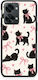 Smartfits Black Kittens Pink Bows On Cream Large Oneplus Nord 2t Θήκη