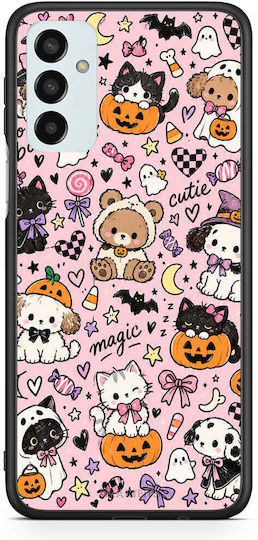 Smartfits Halloween Niedliche Tiere Auf Pinker Samsung Galaxy M13 Handyhülle