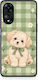 Smartfits Puppy Daisies On Sage Gingham Oppo A78 5g Θήκη